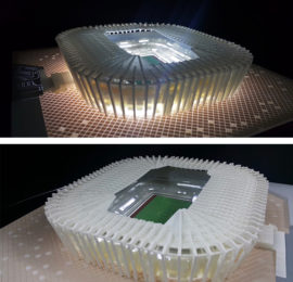 Football stadium Qatar (3d print, Scale 1/750)